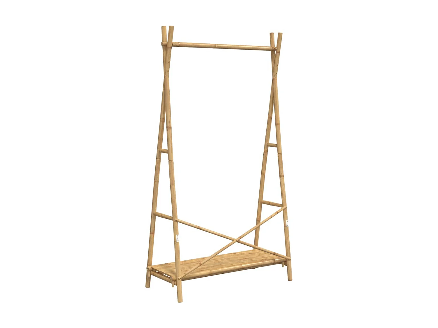 Kleiderständer mit Ablage 102x50x190 cm Bambus