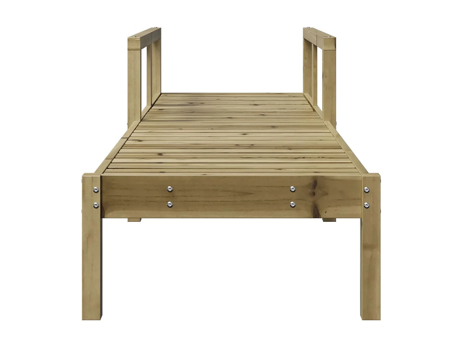 Chaise longue 199,5x62x55 cm bois de pin imprégné