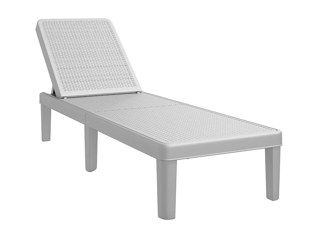 Chaise longue réglable en hauteur à 4 positions polypropylène