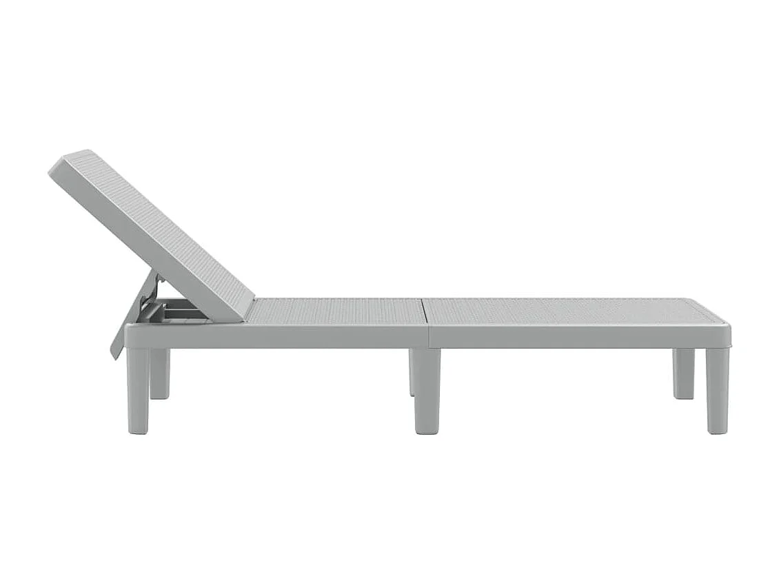 Chaise longue réglable en hauteur à 4 positions polypropylène