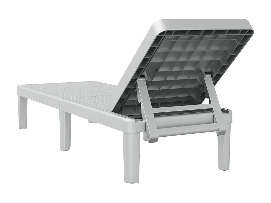 Chaise longue réglable en hauteur à 4 positions polypropylène