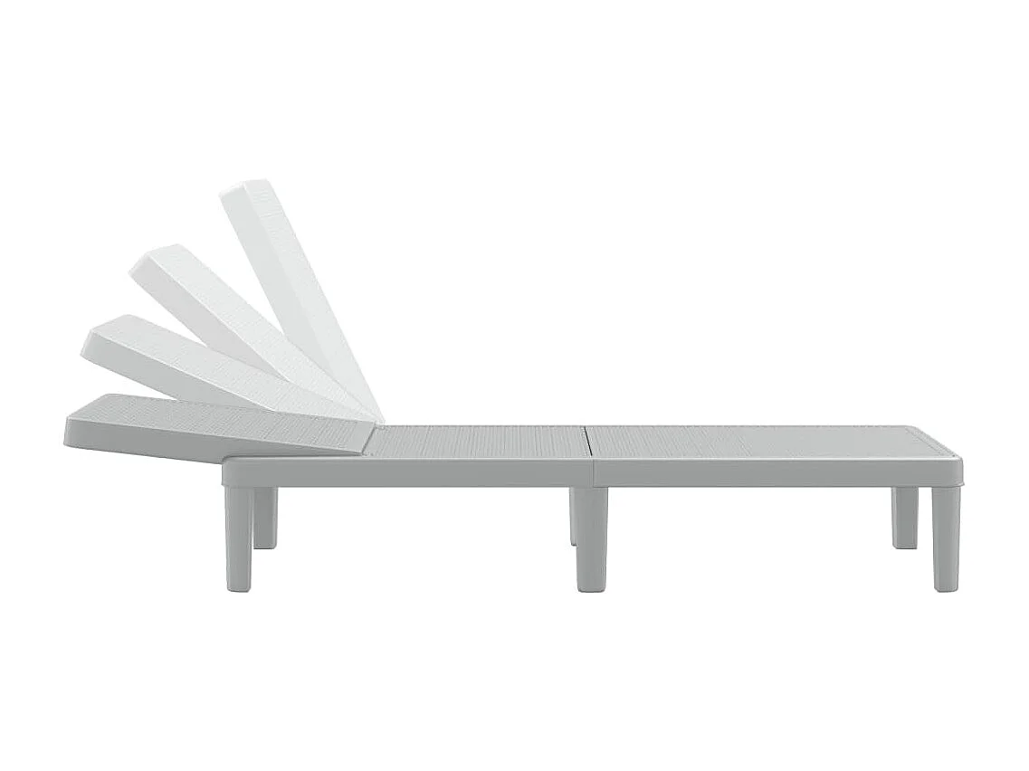 Chaise longue réglable en hauteur à 4 positions polypropylène
