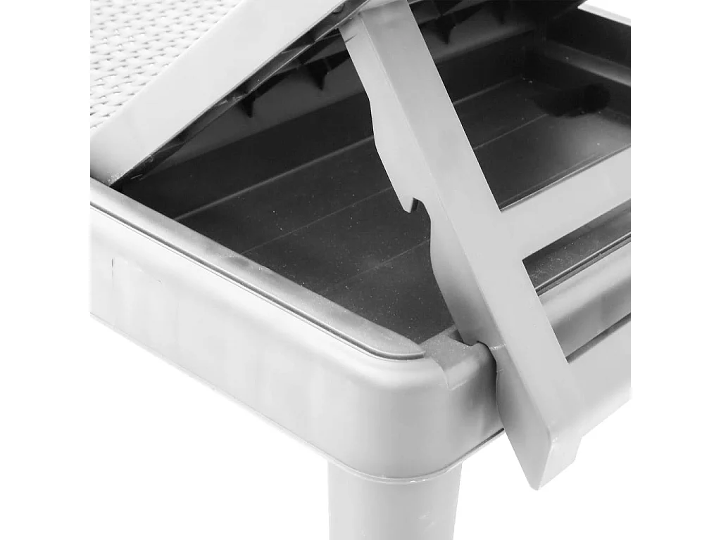 Chaise longue réglable en hauteur à 4 positions polypropylène