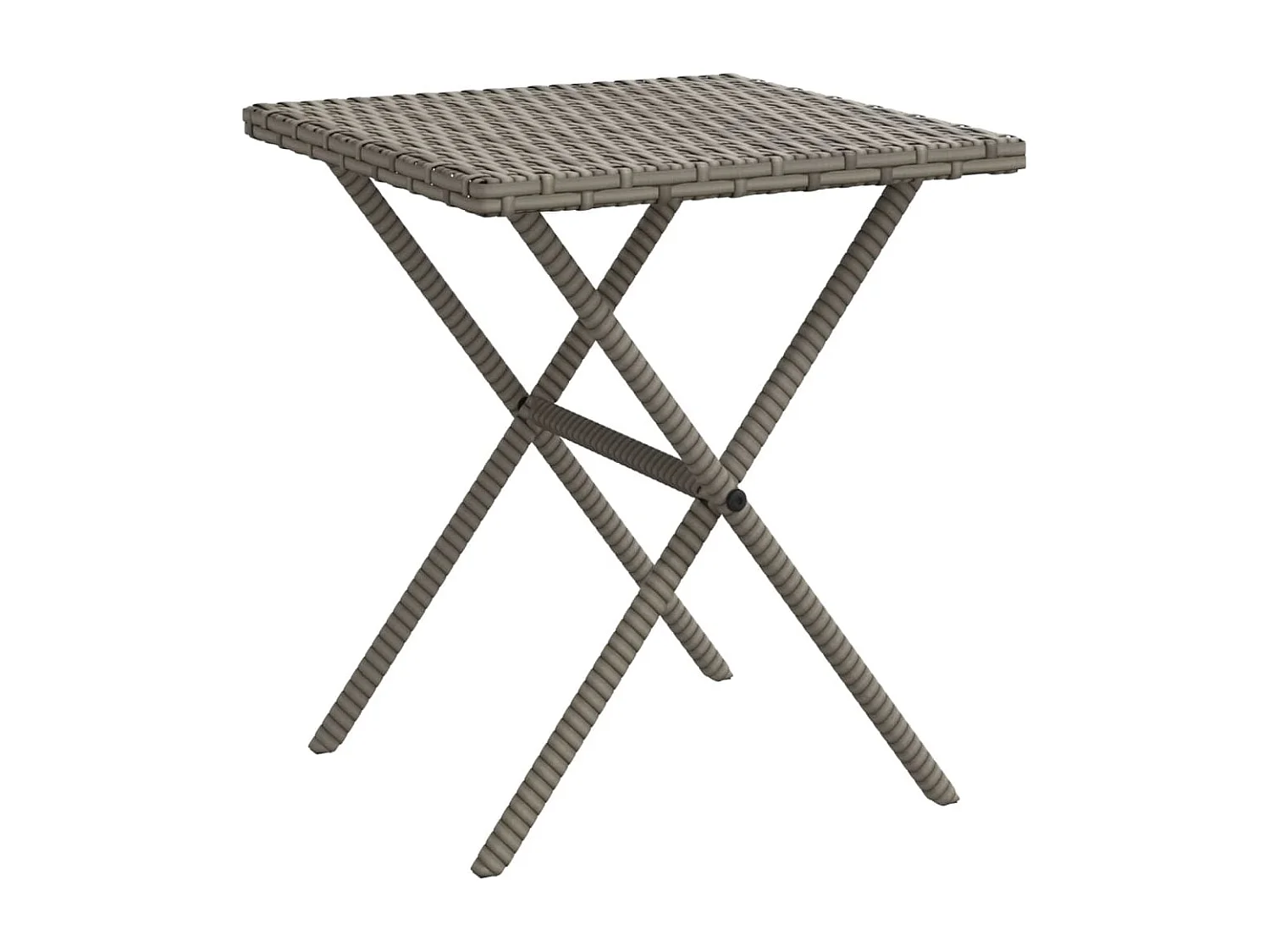 Chaises longues lot de 2 avec table gris résine tressée