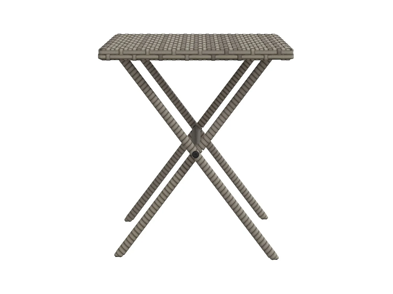 Chaises longues lot de 2 avec table gris résine tressée