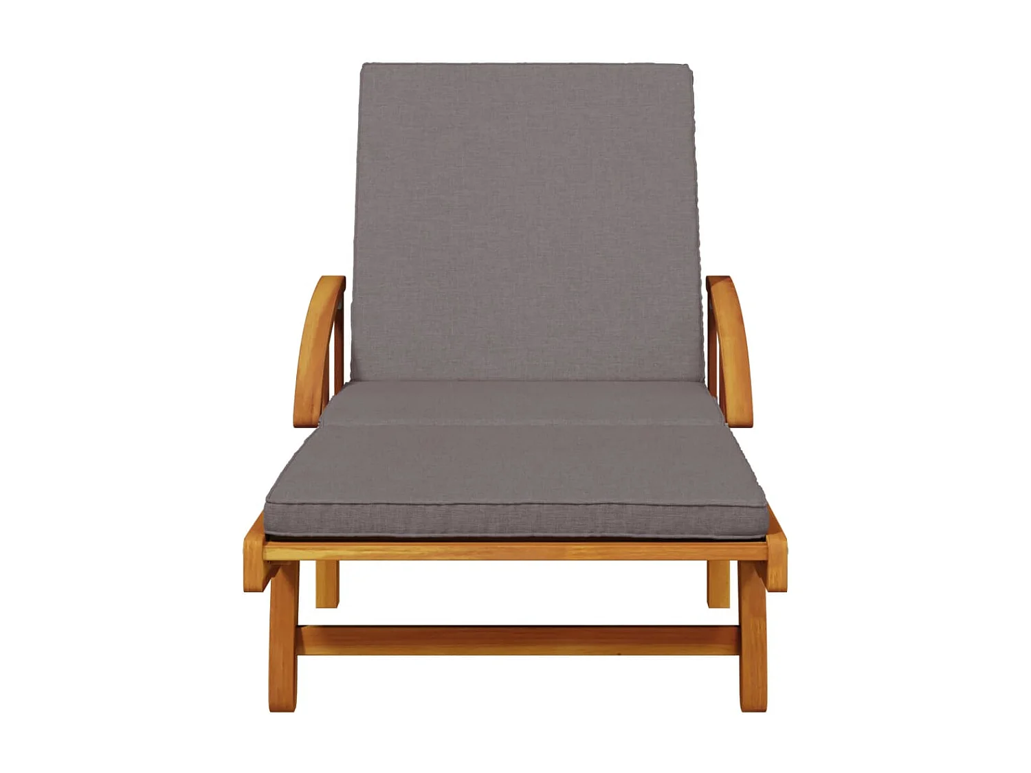 Chaise longue avec coussin et table bois d'acacia massif