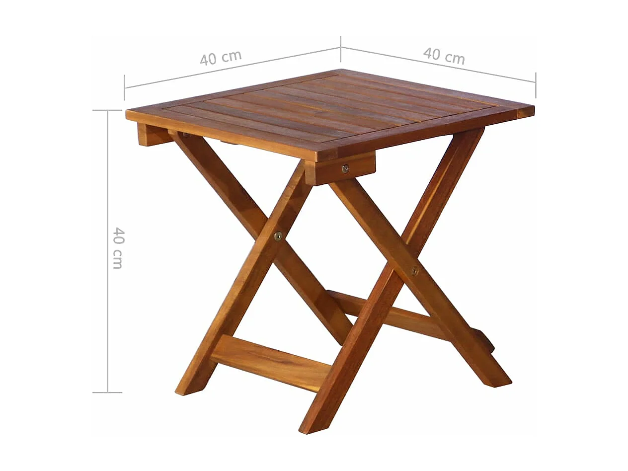 Espreguiçadeira de jardim com mesa e almofada Madeira de acácia
