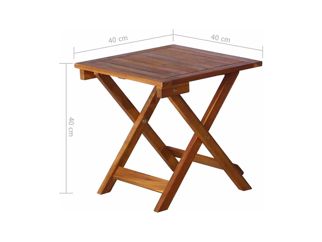 Chaise longue de jardin avec table et coussin Bois d'acacia