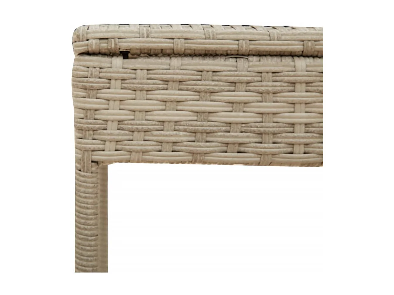 Chaise longue avec auvent et table gris clair résine tressée