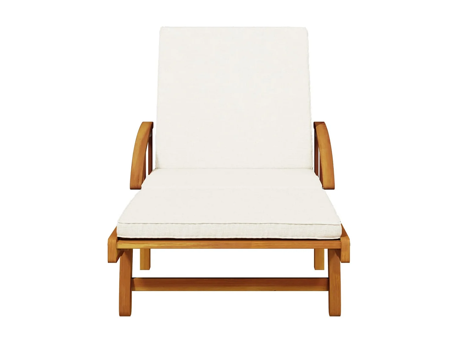 Chaises longues lot de 2 avec coussins 200x68x83 cm bois acacia