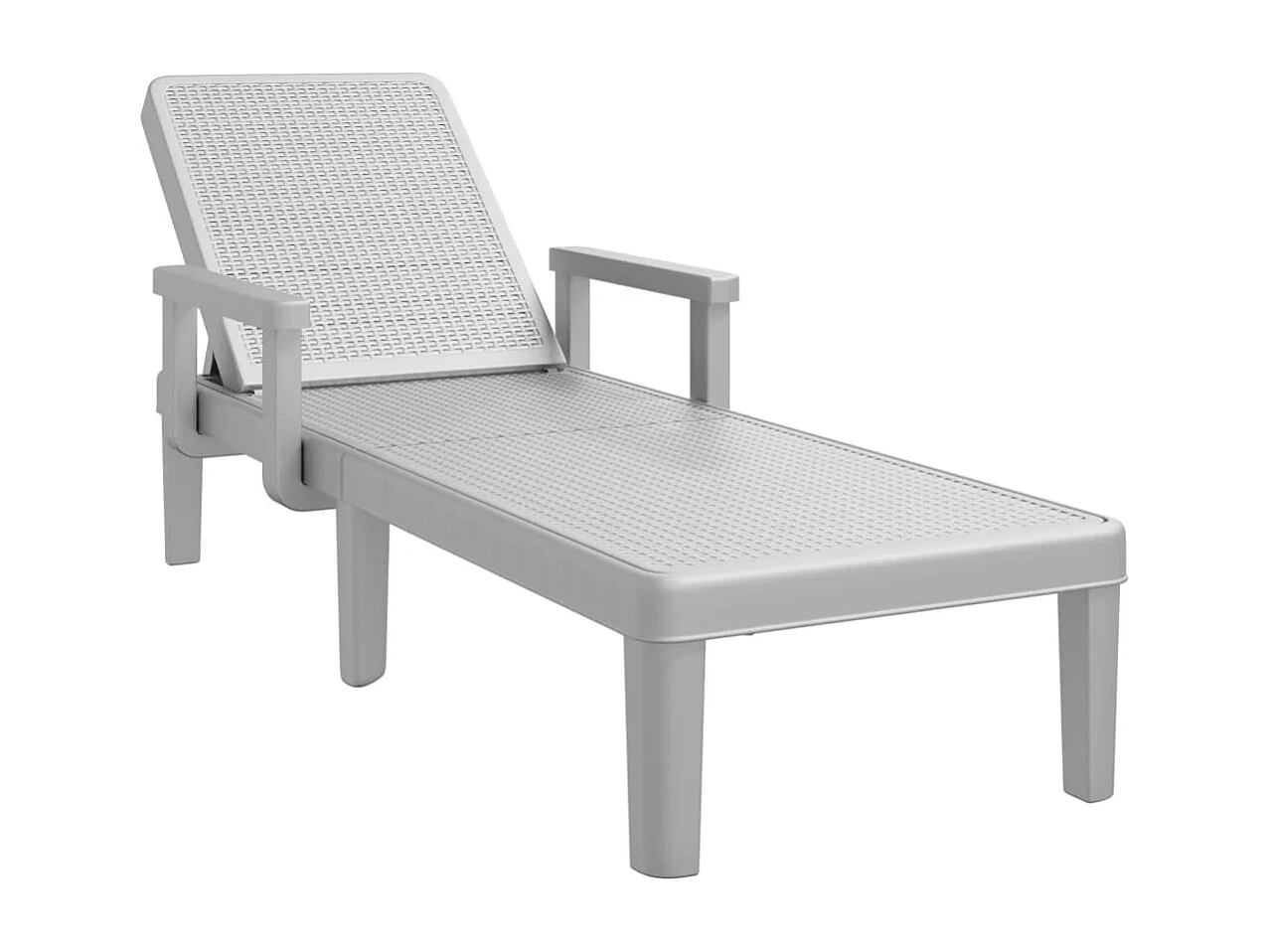 Chaise longue réglable en hauteur à 4 positions polypropylène