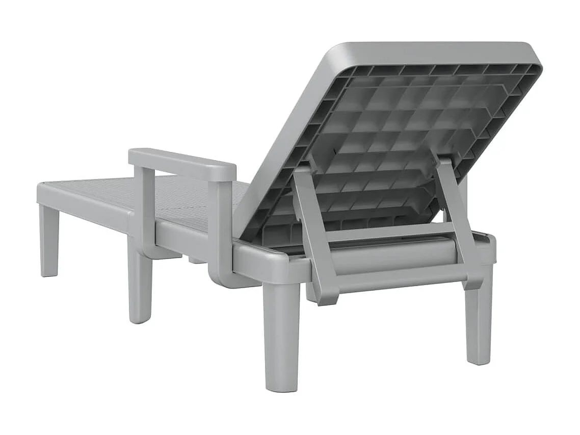 Chaise longue réglable en hauteur à 4 positions polypropylène