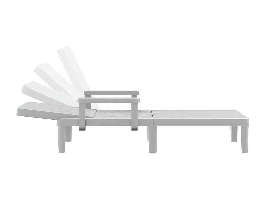 Chaise longue réglable en hauteur à 4 positions polypropylène