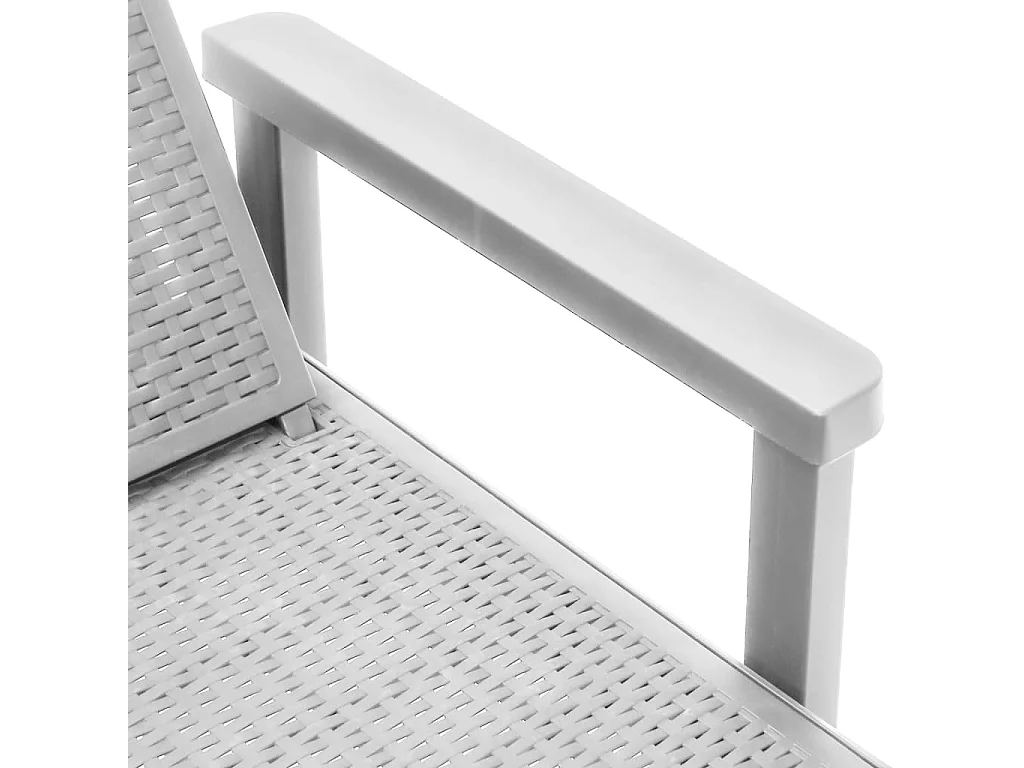 Chaise longue réglable en hauteur à 4 positions polypropylène