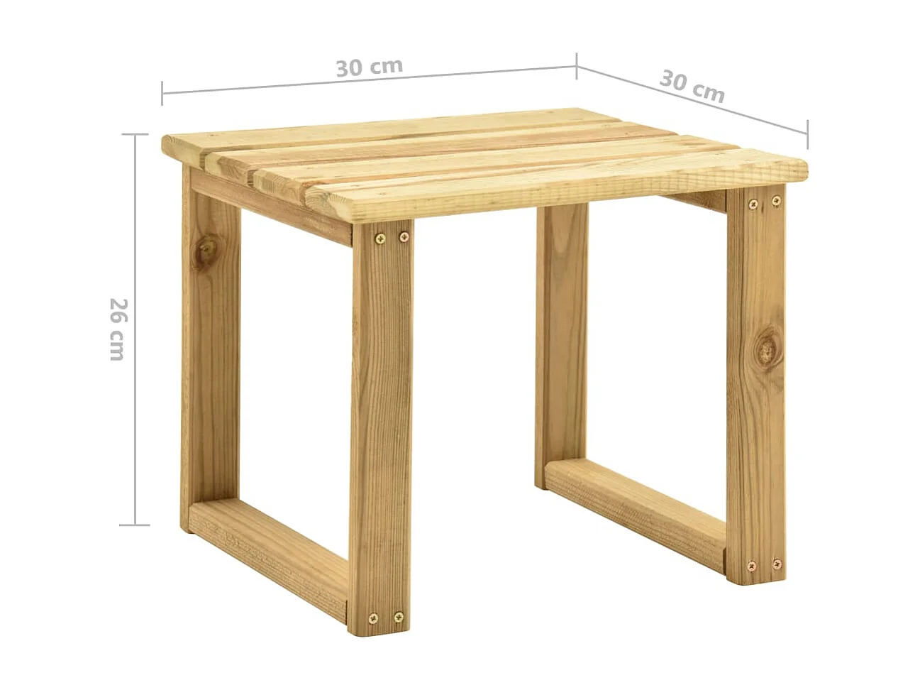 Tumbona de jardín con mesa y cojín Pino impregnado