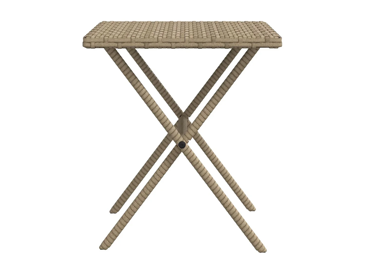 Conjunto de 2 cadeiras de praia com mesa de resina tecida bege