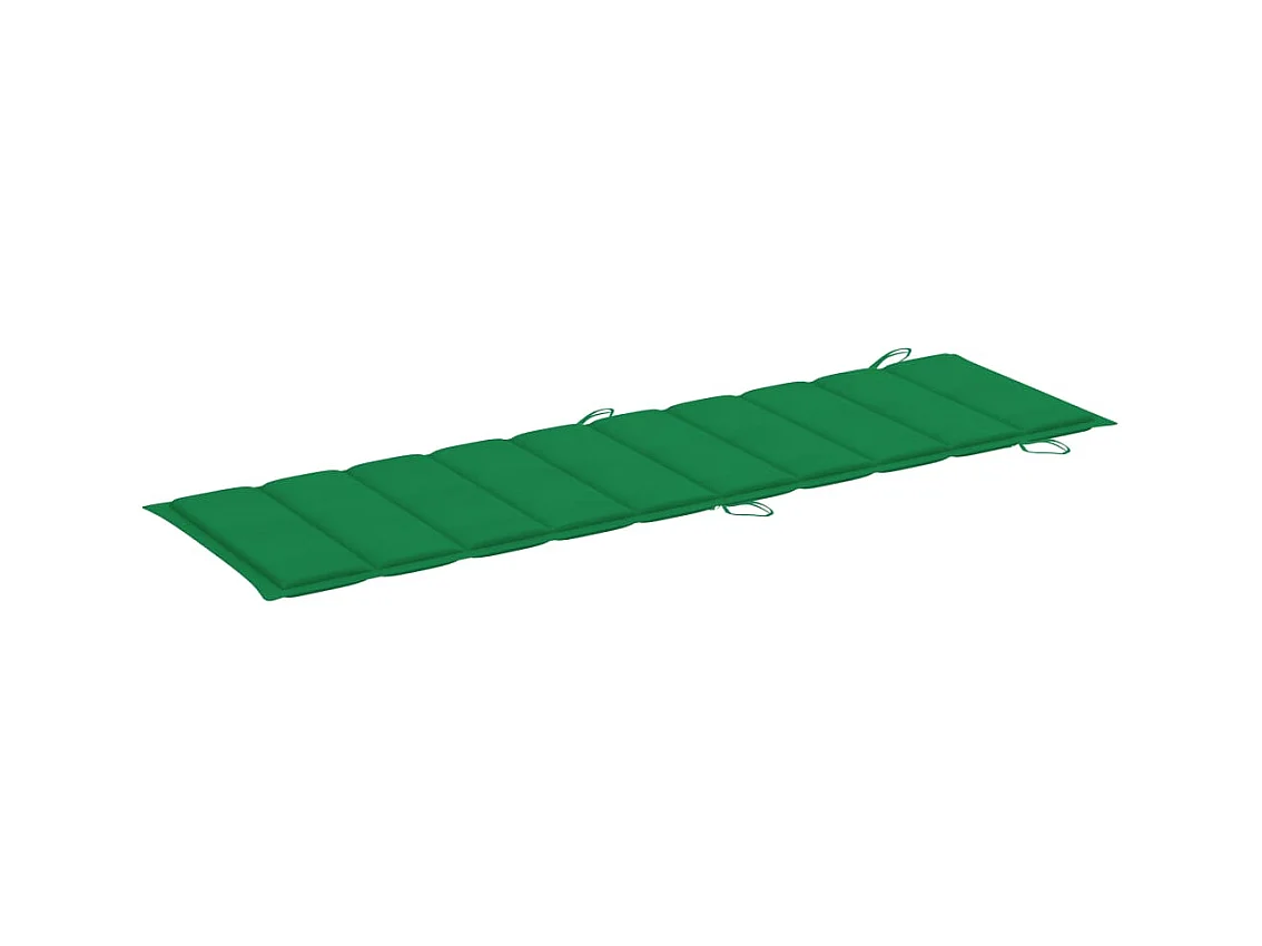 Chaise longue de jardin avec coussin Bois d'acacia solide