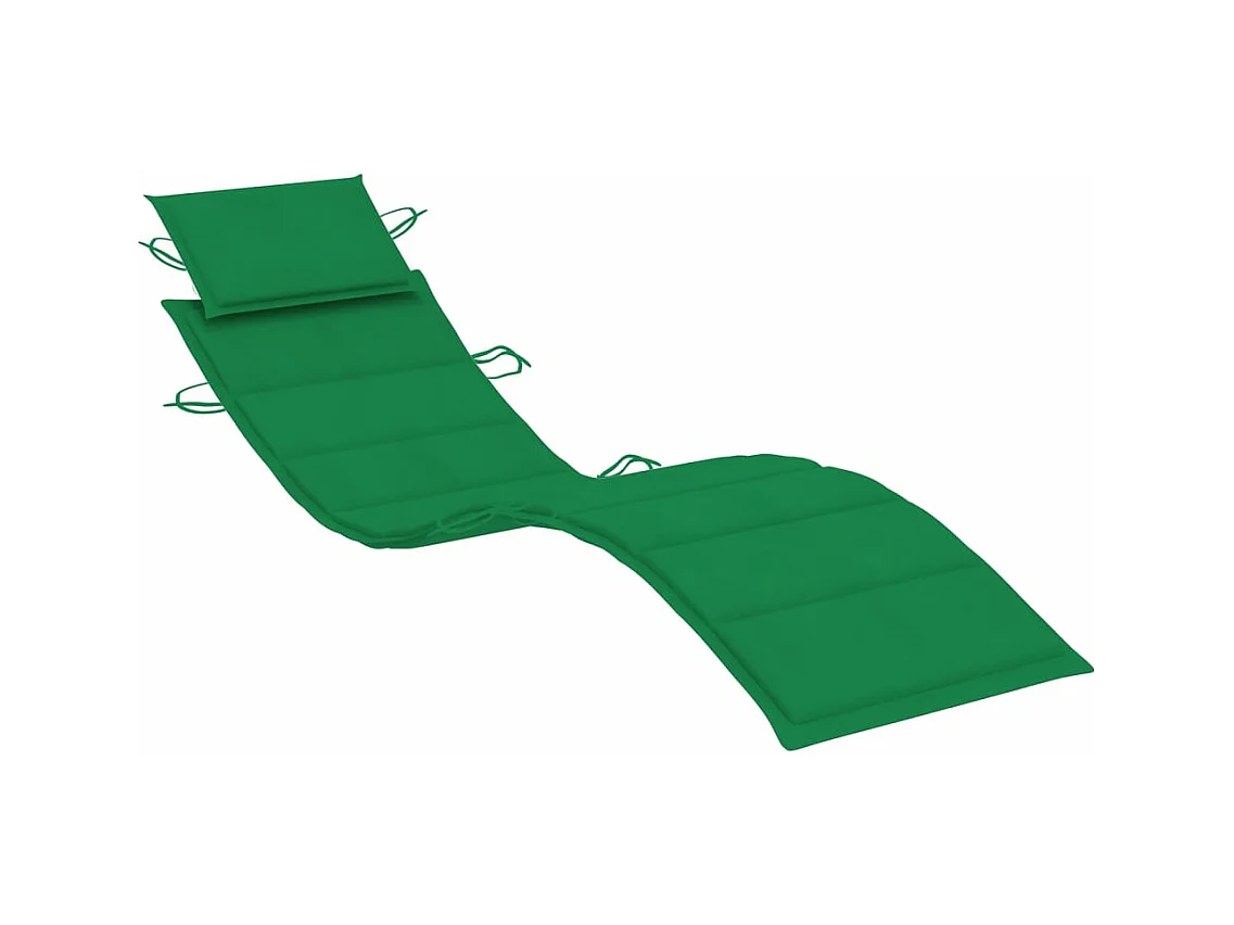 Chaise longue de jardin avec coussin Bois d'acacia solide