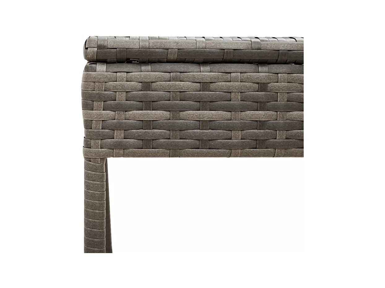 Ligstoelen set van 2 met grijs geweven harstafel