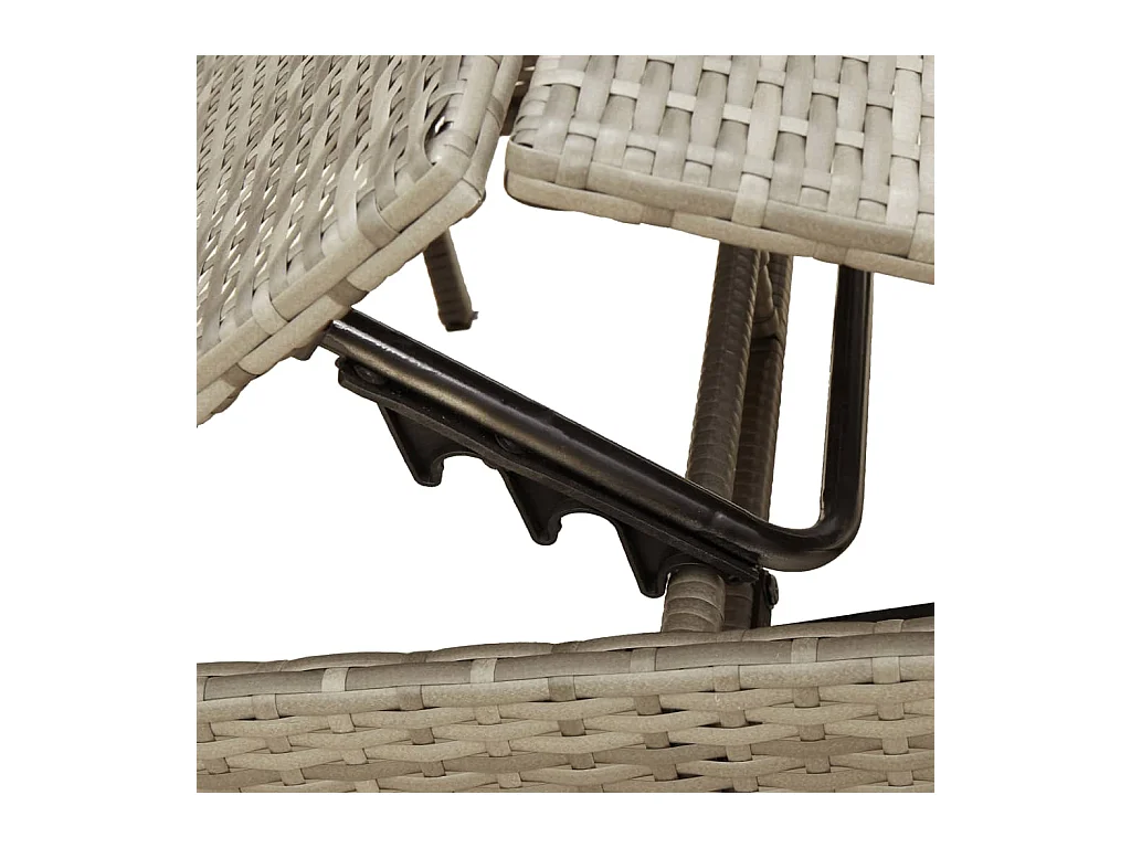 Ligstoelen set van 2 met grijs geweven harstafel