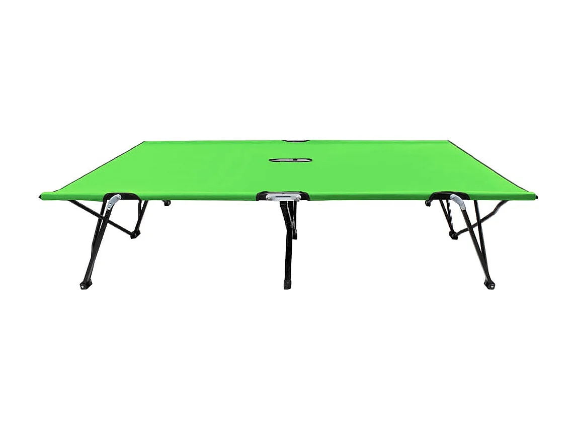 Poltroncina pieghevole a 2 posti verde acciaio