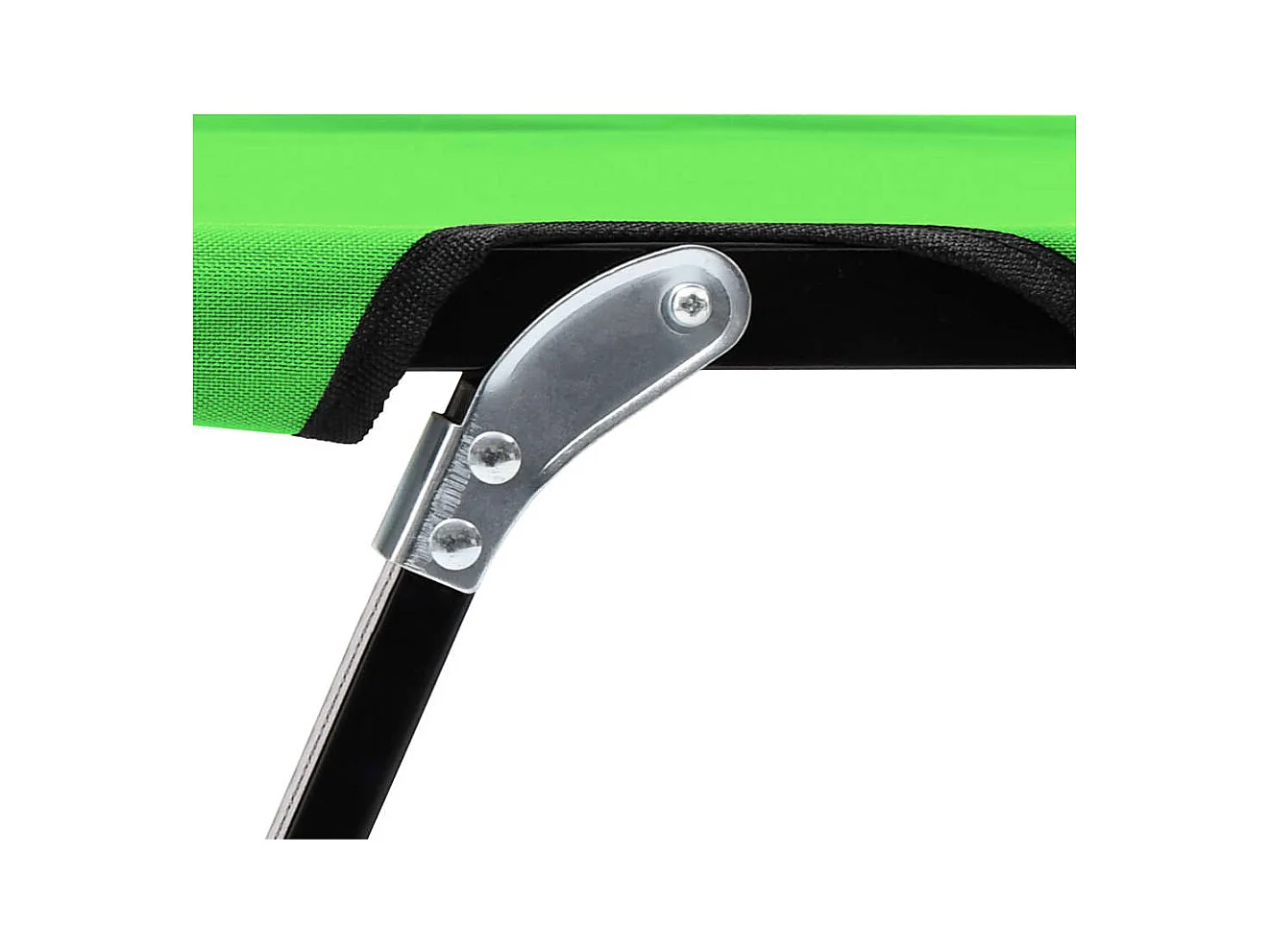 Chaise longue pliable 2 places vert acier