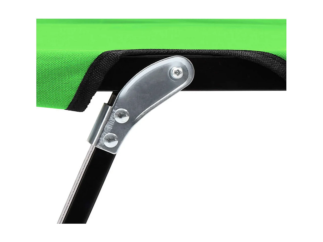 Chaise longue pliable 2 places vert acier