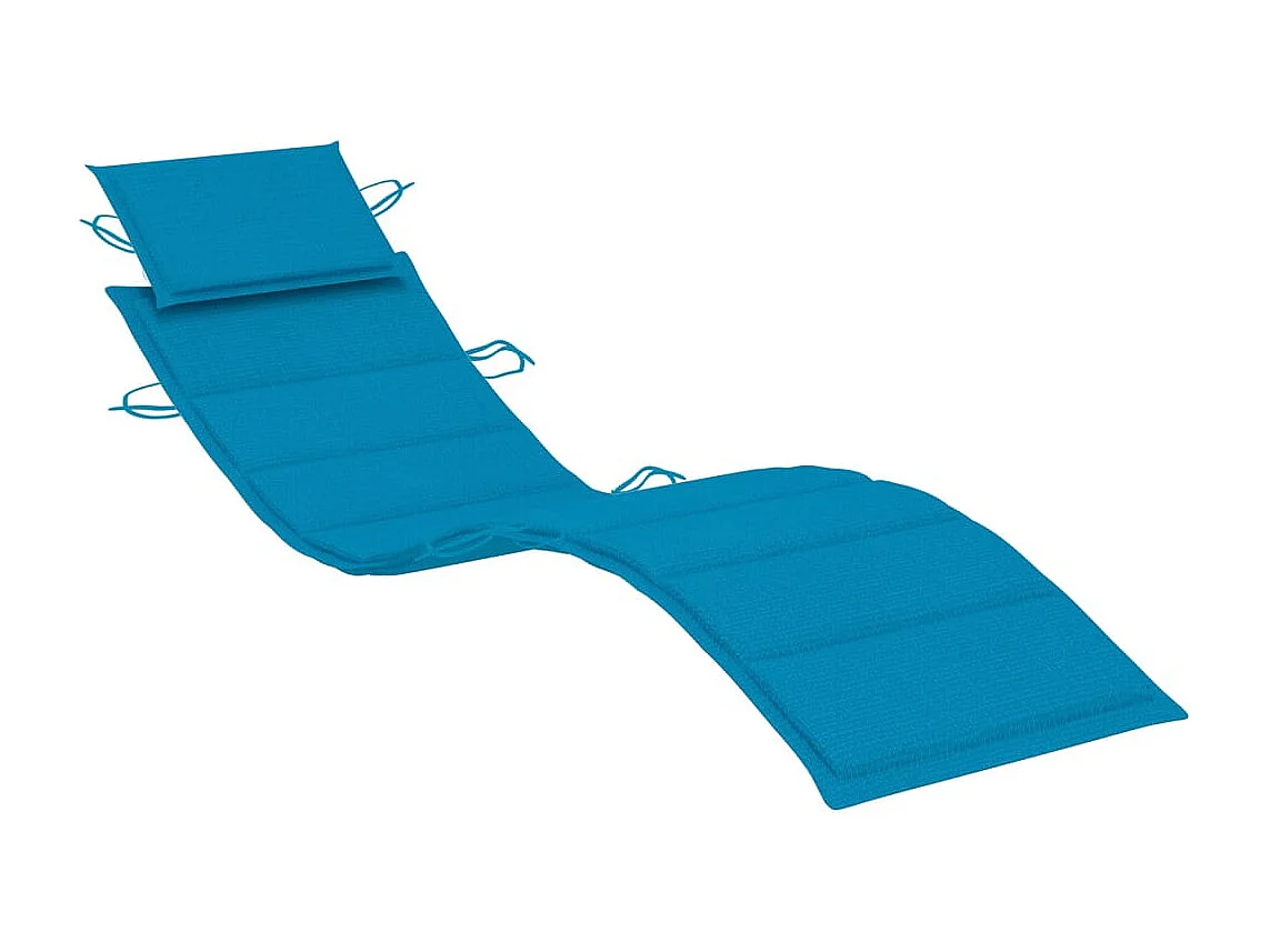 Chaises longues lot de 2 avec coussins Bois d'acacia solide