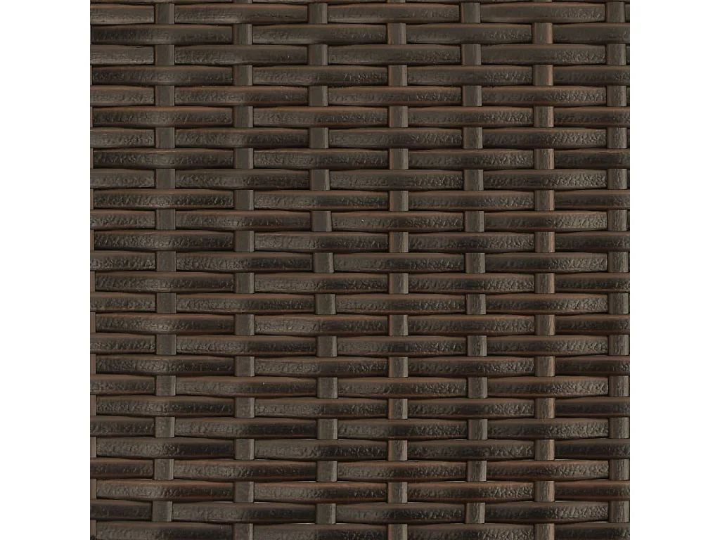 Chaise longue avec coussins marron résine tressée