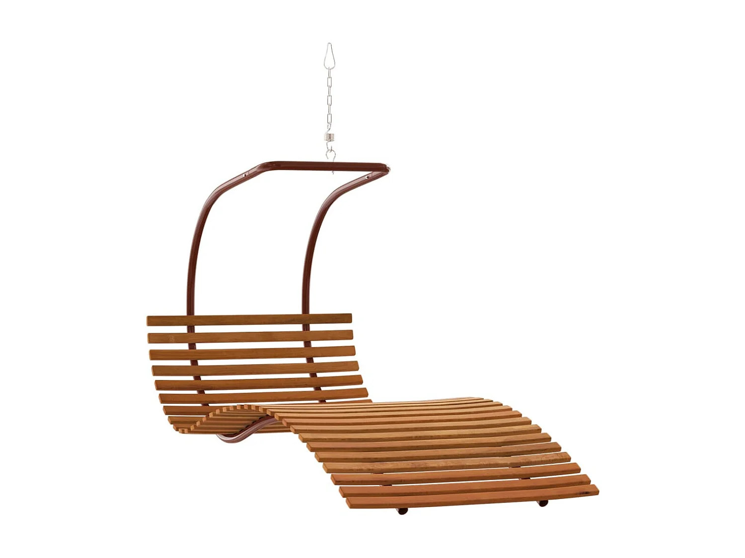 Sedia a dondolo con cuscino in tessuto e legno massello di pioppo