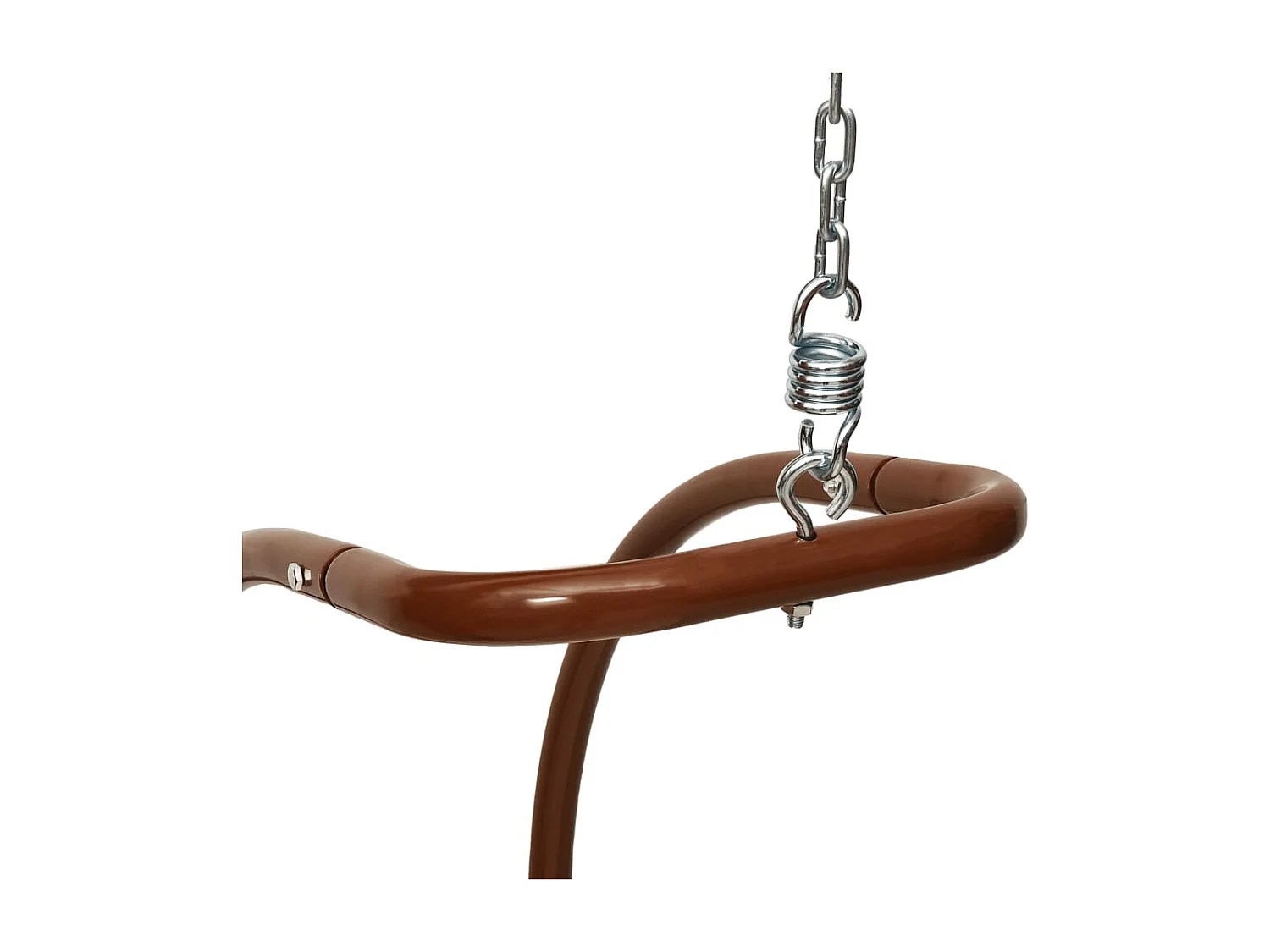 Sedia a dondolo con cuscino in tessuto e legno massello di pioppo