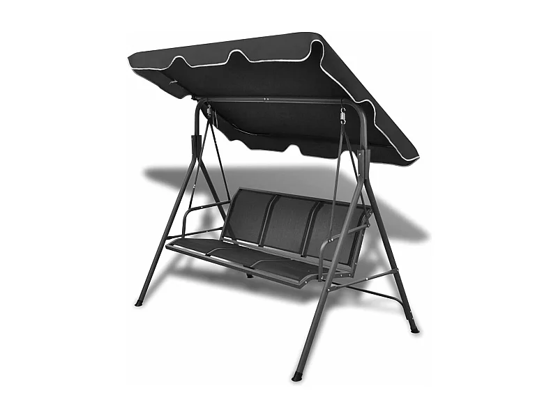 Balanço de jardim com dossel preto