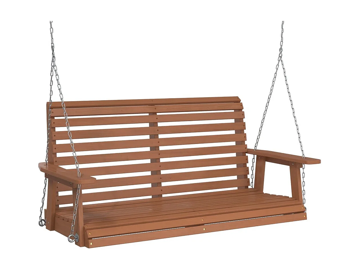 Gartenschaukelbank mit Metallketten aus massivem Tannenholz