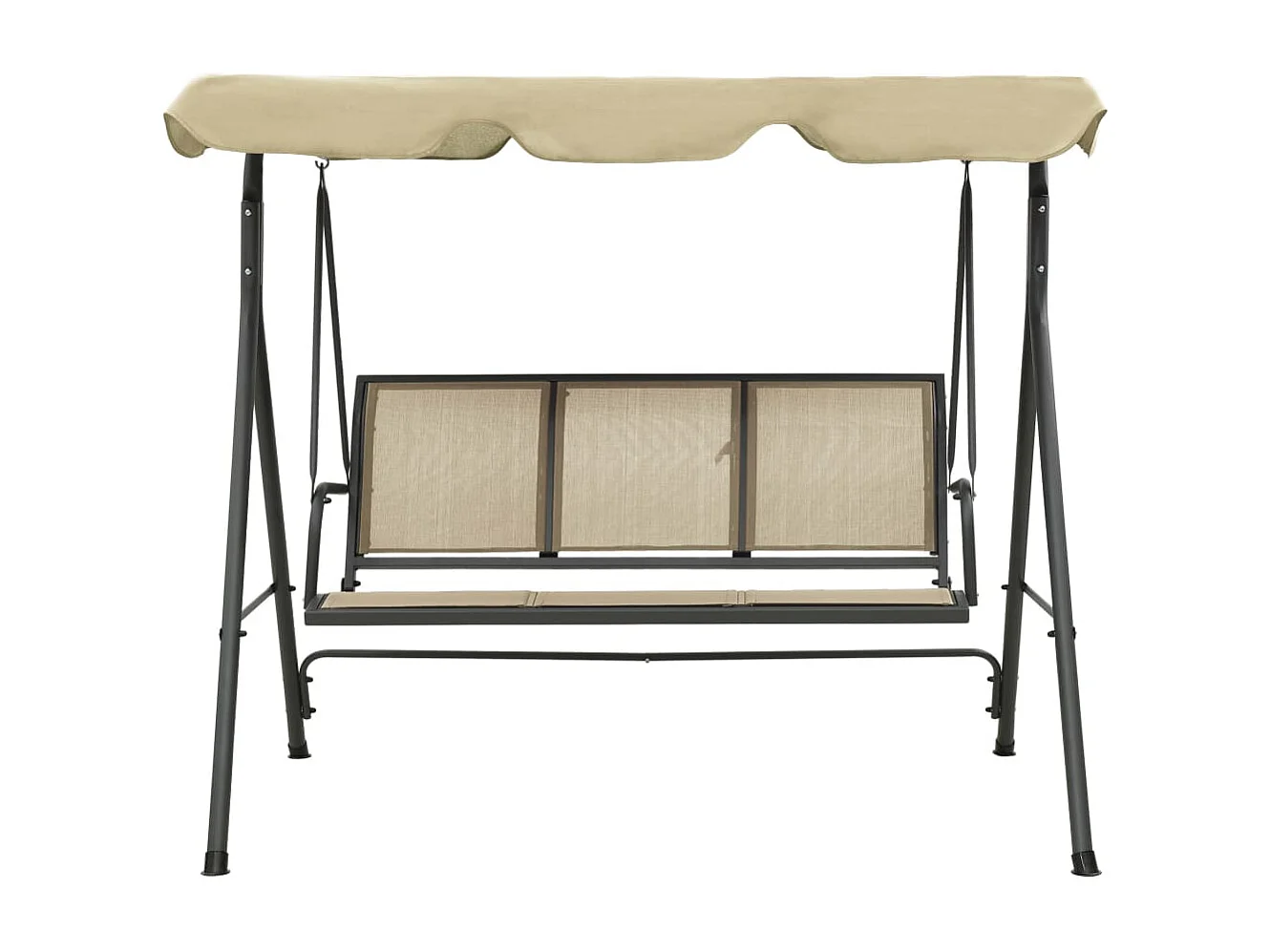 Balancelle de jardin avec baldaquin Anthracite et sable