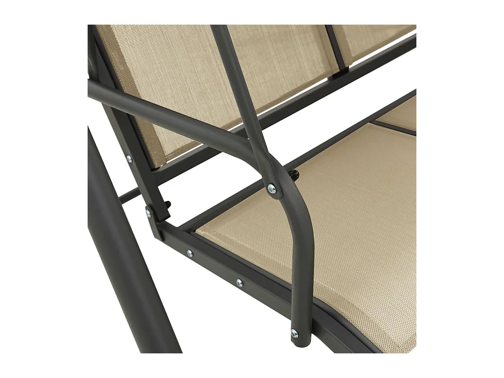 Balancelle de jardin avec baldaquin Anthracite et sable