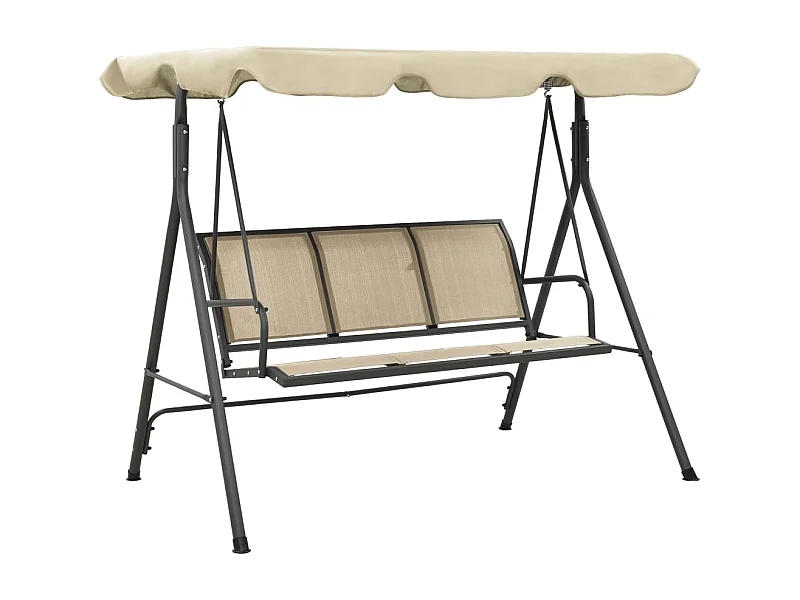 Balancelle de jardin avec baldaquin Anthracite et sable