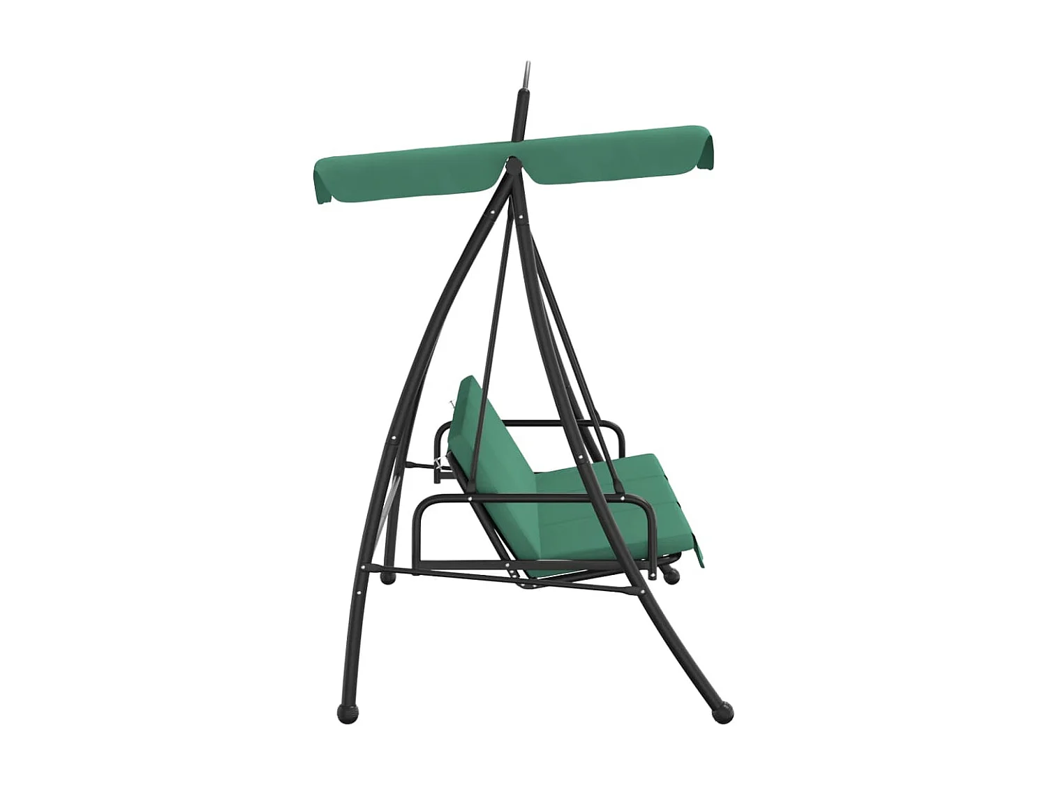 Balancelle de jardin avec auvent vert 198 cm tissu et acier