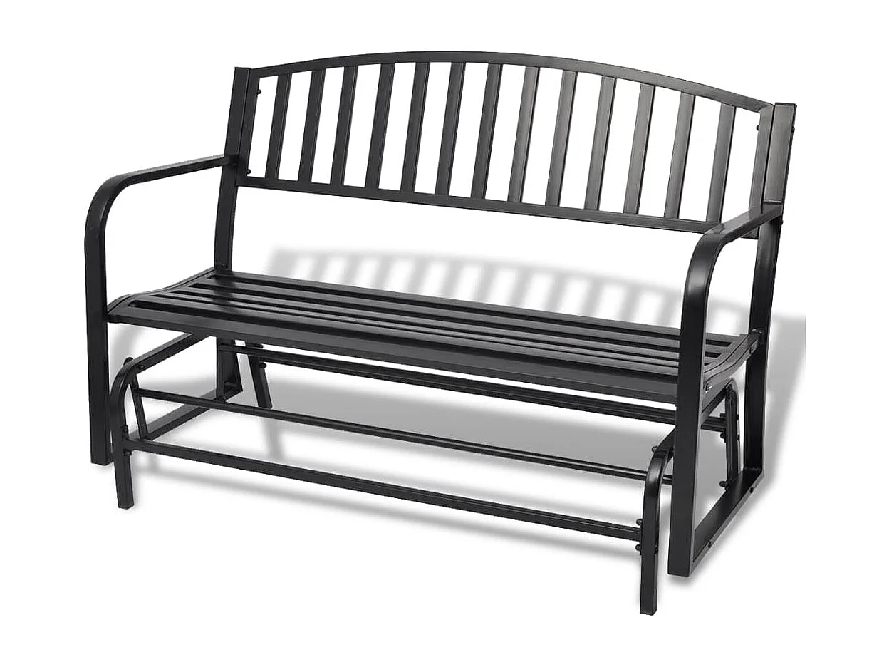 Banc balançoire noir acier