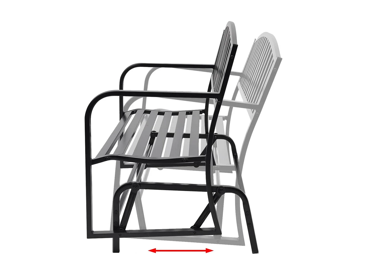 Banc balançoire noir acier