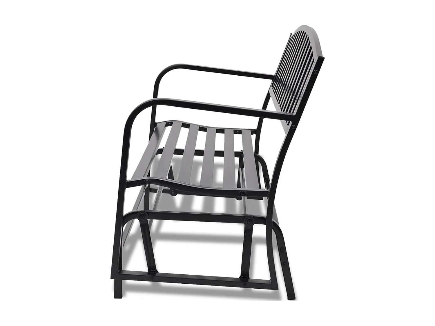 Banc balançoire noir acier