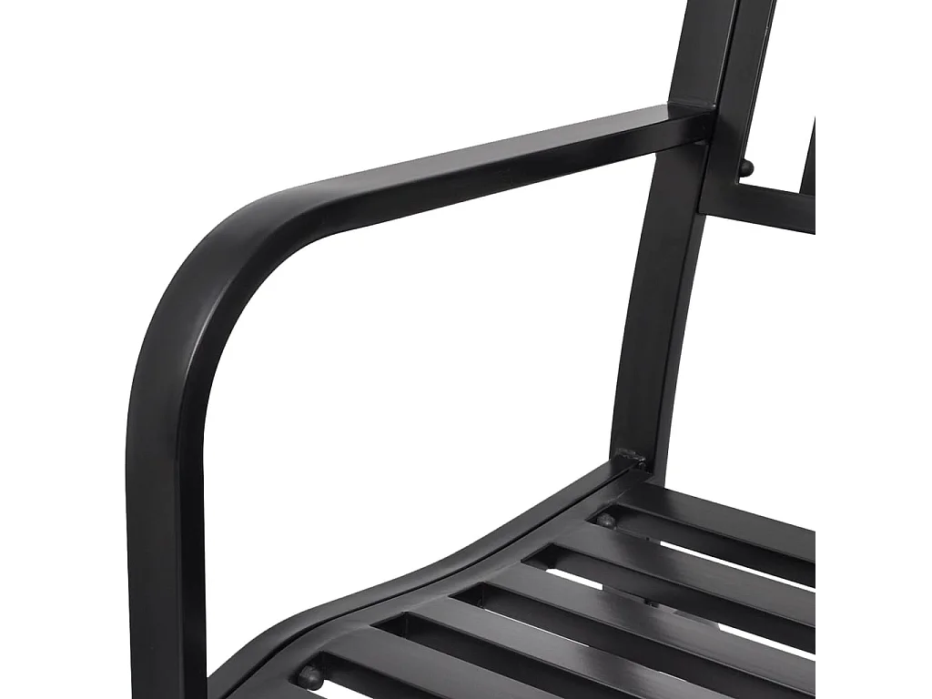 Banc balançoire noir acier