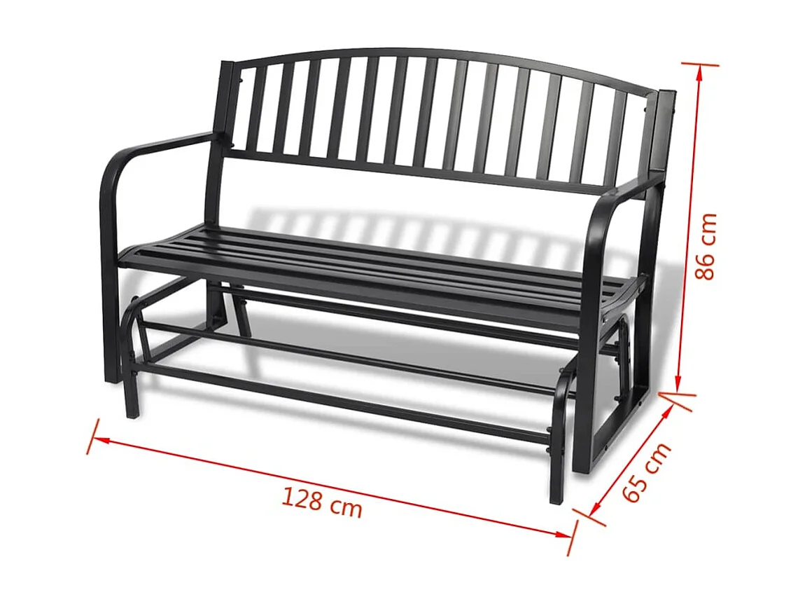 Banc balançoire noir acier