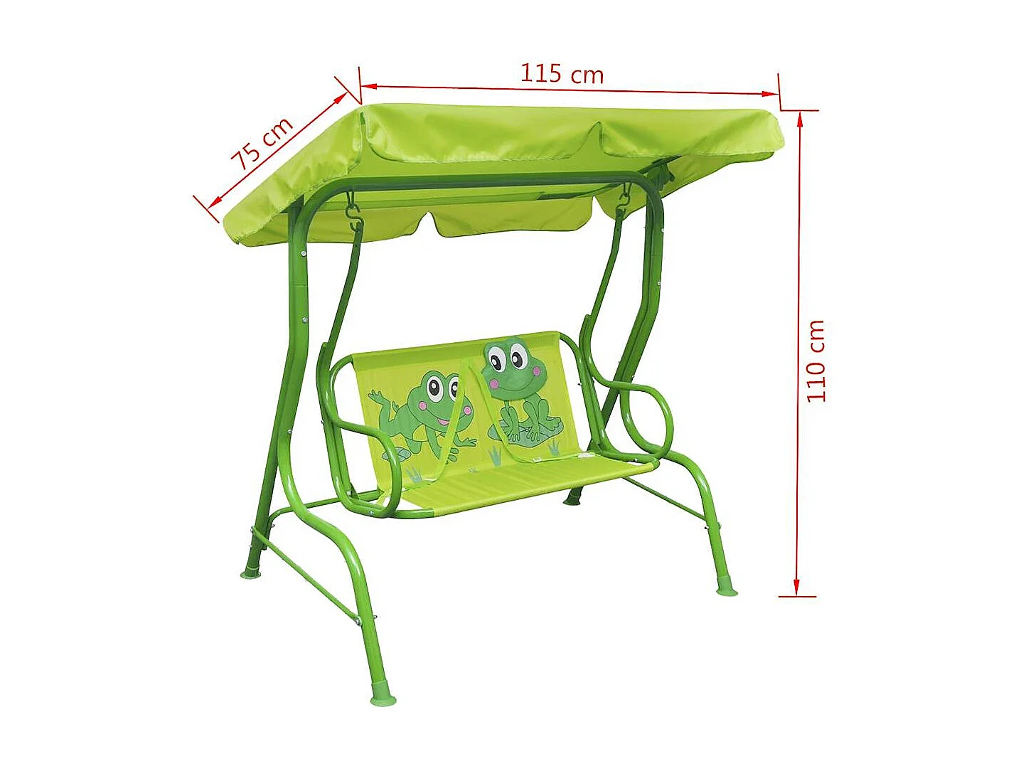 Cadeira de balanço infantil verde