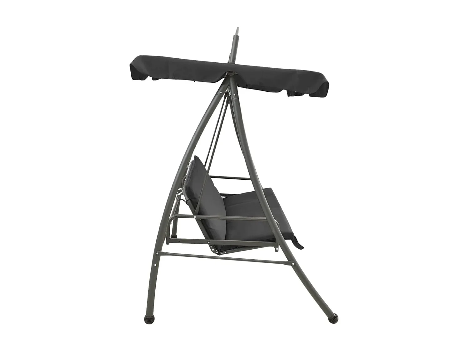 Balancelle convertible à auvent Anthracite 198x120x205 cm Acier
