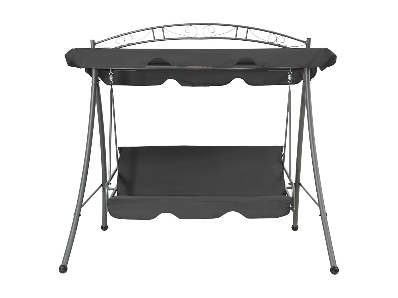 Balancelle convertible à auvent Anthracite 198x120x205 cm Acier