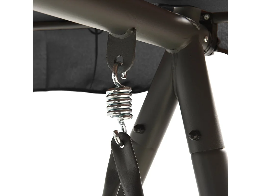 Balancelle convertible à auvent Anthracite 198x120x205 cm Acier