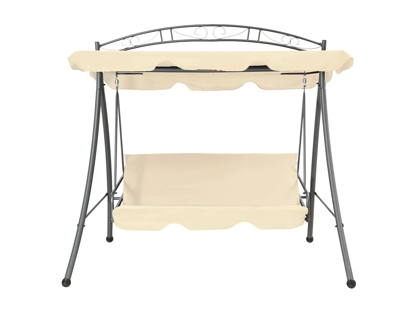 Balancelle convertible d'extérieur avec auvent Blanc sable