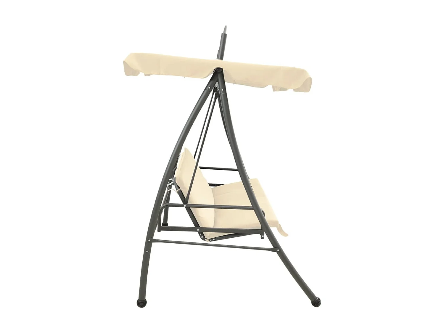 Balancelle convertible d'extérieur avec auvent Blanc sable