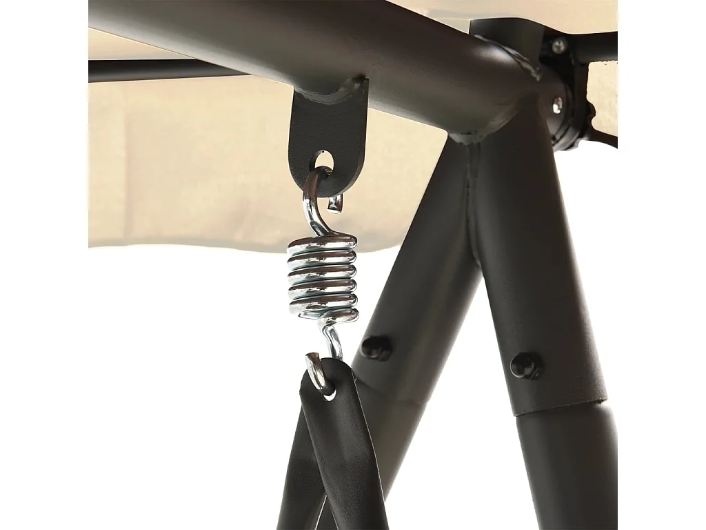 Balancelle convertible d'extérieur avec auvent Blanc sable