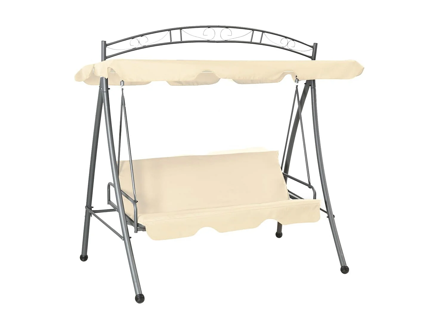 Altalena da esterno trasformabile con tettuccio Bianco sabbia